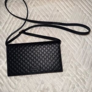 Gucci Embossed Black Crossbody Bag